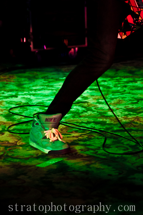 shoe on green